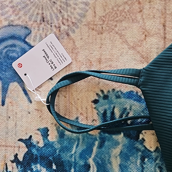 Lululemon Like a Cloud Ribbed Bra Size 12 Storm Teal - Picture 12 of 12